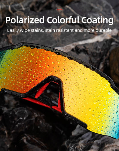 ROCKBROS Polarized Cycling Glasses Bike Polarized Glasses Outdoor Sports MTB Bicycle Sunglasses Goggles Eyewear Myopia Frame