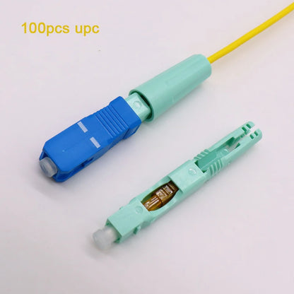 50/100/200/400pcs SC APC UPC Fiber Optic Fast Connector SM Single-Mode Optical Quick Connector FTTH Tool SC Adapter Freeshipping