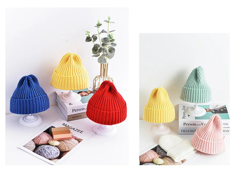Kids Winter Hats for Newborn Boys Crochet Bonnet Toddler Girl Cap Children Baby Photography Props Boy Accessories Warmer Stuff