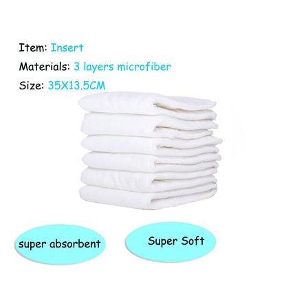 Happyflute New Desig Hot Sale 4Pcs OS Pocket Diaper Washable&Reusable Absorbent Ecological Diaper Cover Adjustable Baby Nappy