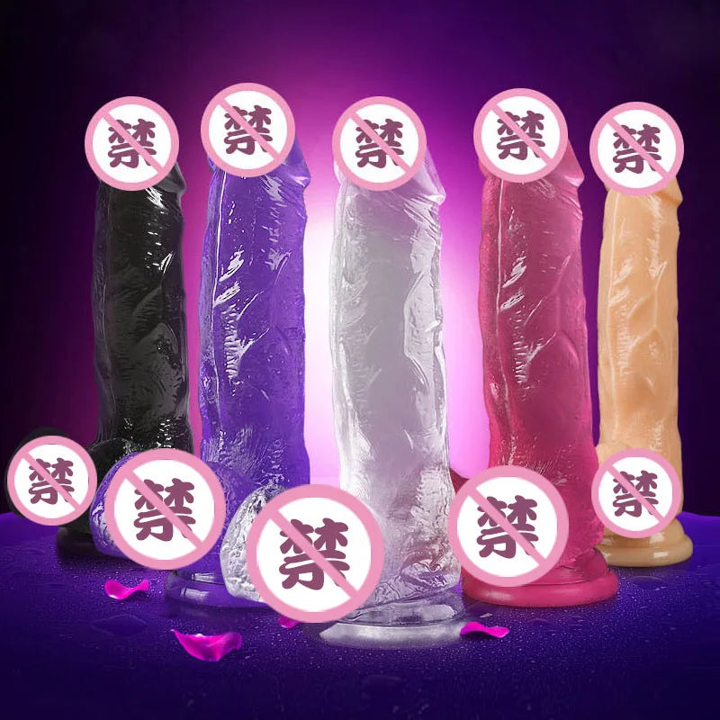 Huge Dildo Erotic Soft Anal Butt Plug Realistic Penis Strong Suction Cup Dick Toy for Adult G-spot Orgasm Sex Toys for Woman