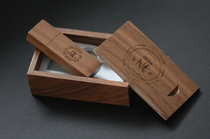JASTER Free Custom Logo Photography Wedding Gift USB Flash Drive 128GB Wooden 64GB Box Pen Drive Maple Memory Stick 32GB 4G 16GB