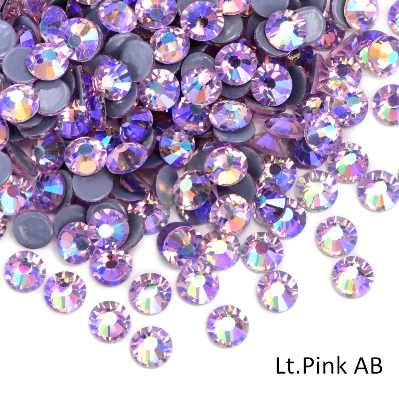 Oleeya стразы Better DMC Hotfix Rhinestone Iron On Strass High Quality Flatback Glass Crystal AB For DIY Wedding Y2792