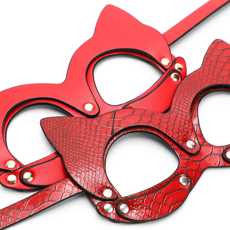 BLACKWOLF Leather Bondage Mask BDSM Harness Eye Mask Fetish Fun Sex Toys Owl Mask Cosplay Costume Halloween Party Half Face Mask