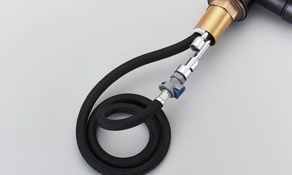 Rozin Antique Brass Kitchen Faucet Pull Out Spout Kitchen Faucets Black Single Hole Swivel Hot Cold Water Kitchen Mixer Tap