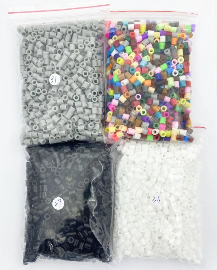 2000PCs/5MM Iron Beads Pixel Puzzle Iron Beads Mix Colors for Kids Hama Beads Perler Beads Diy High Quality Handmade Gift Toy