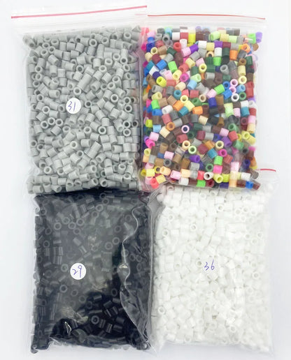 2000PCs/5MM Iron Beads Pixel Puzzle Iron Beads Mix Colors for Kids Hama Beads Perler Beads Diy High Quality Handmade Gift Toy
