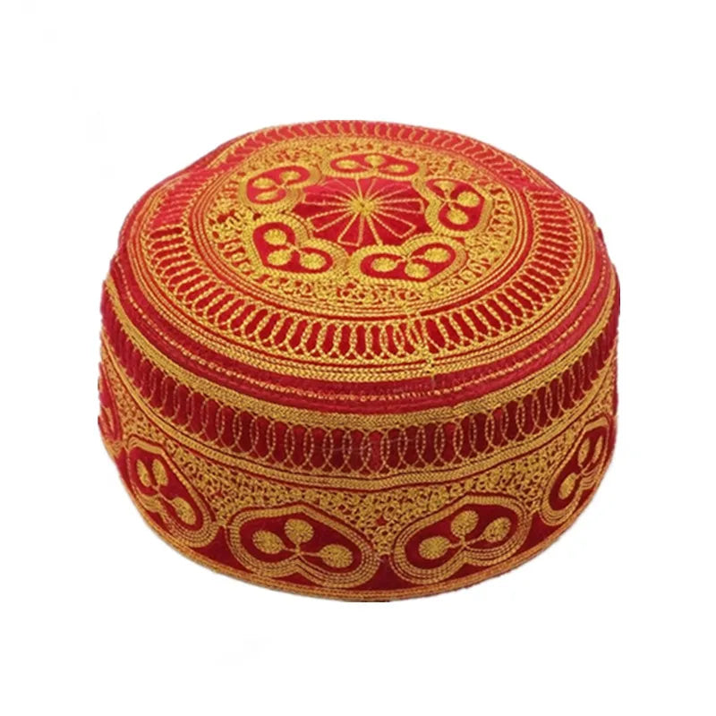 Embroidery Muslim Prayer Hats For Men Saudi Arabia India bonnet musulman Islamic Clothing Accessories Arab Jewish Cap