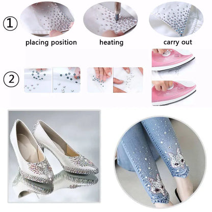 Oleeya стразы Better DMC Hotfix Rhinestone Iron On Strass High Quality Flatback Glass Crystal AB For DIY Wedding Y2792