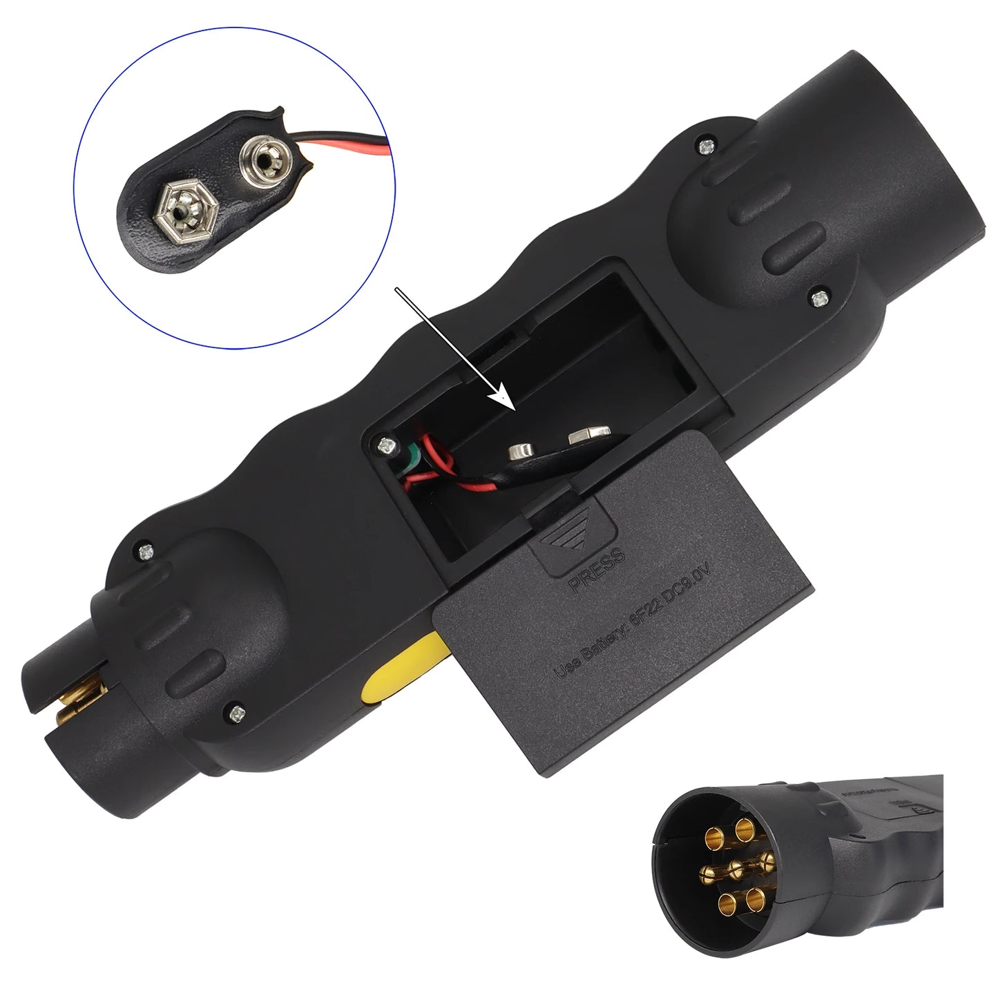European 7 Pin 12V Trailer Socket Tester High Quality Wiring Circuit Light Test Tool Truck Accessories Car Circuit Testing Tools