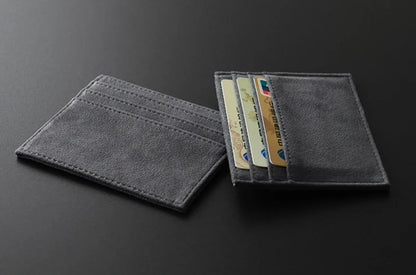 YMW ALCANTARA Card Holder Women & Man Turn fur Luxury Artificial Leather Slim Card Mini Wallet Small Thin Card Package