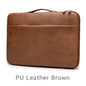 Kinmac Brand PU Leather Laptop Bag 12,13.3,14,15.4,15.6,16 Inch,Shockproof Sleeve Man Lady Women Case For MacBook Air Pro M1-2