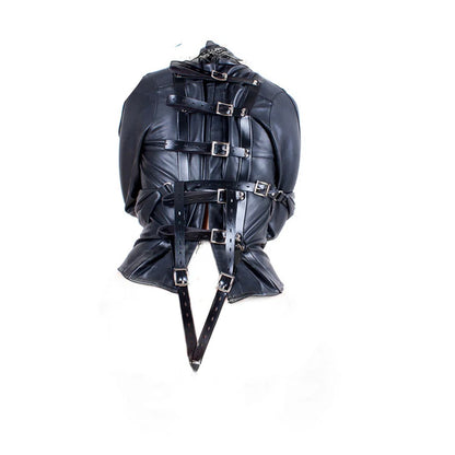 PU Leather Straitjacket BDSM Bondage Harness Female Adult Couple Game Straight Jacket Halloween Costume  Sex Toy for Women