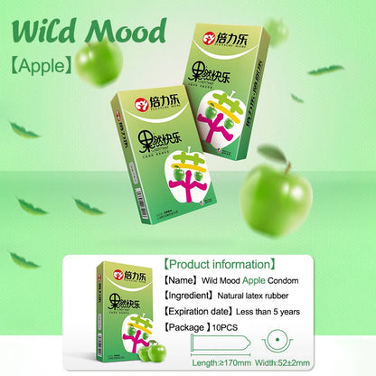 10pcs Fruit Flavor Condoms Sex Toy For Men Strawberry Blueberry Taste Penis Sleeves Ultra Thin Condom Adult reusable Sex Product