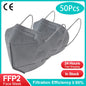 10-200Pcs FFP2 Masks kn95 Mascarillas KN95 Face Mask Filter 5Layers mascarillas quirurgicas homologadas Reusable Black FFP2 Mask