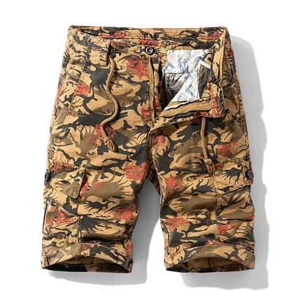 2026 Summer New Camouflage Tactical Cargo Shorts Men Khaki Jogger Military Cargo Shorts Men Cotton Casual Loose Men Shorts