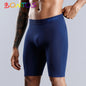 BONITOS Men Boxers Long Leg Man Underwear Soft Men Underpants Natural Cotton Sexy Boxer Shorts Top Brand Long Men's Panties