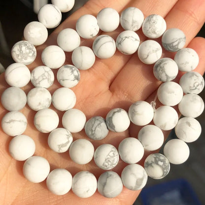Natural Stone Beads Frost Dark Blue Cracked Dream Fire Dragon Veins Agates Beads For Jewelry Making DIY Bracelet 15‘’ 6/8/10mm