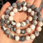 Natural Stone Beads Frost Dark Blue Cracked Dream Fire Dragon Veins Agates Beads For Jewelry Making DIY Bracelet 15‘’ 6/8/10mm