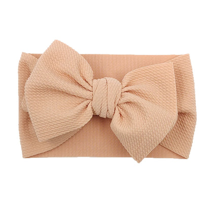Solid Baby Headband Adjustable Big Bowknot Hair Band Oversize Turban Newborn Headwear For Baby Girls Fashion Hair Accessories