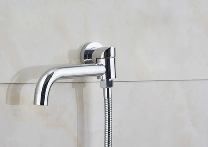 BECOLA Wall Mounted Faucet Spout Square and Round Brass Chrome/Black Spouts Waterfall Shower Faucet Accessories