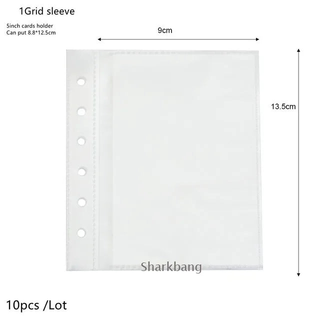 Sharkbang A7 Square Loose Leaf Diary Notebook Glitter Journals Agenda Planner PVC Binder Goo Card Book Gift Set Stationery