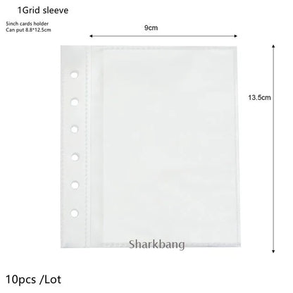Sharkbang A7 Square Loose Leaf Diary Notebook Glitter Journals Agenda Planner PVC Binder Goo Card Book Gift Set Stationery