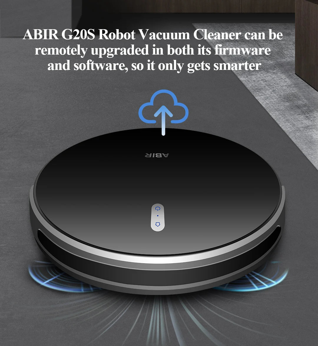 ABIR G20S Robot Vacuum Cleaner,Map Memory,6000Pa Suction,Remote Upgrade, Electric Wet Mop,WIFI APP Smart Floor Washing for Home