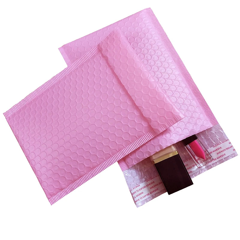 10PCS/17sizes Light Pink Poly Bubble Mailer Padded Envelope self seal mailing bag bubble envelope Shipping envelope shipping bag