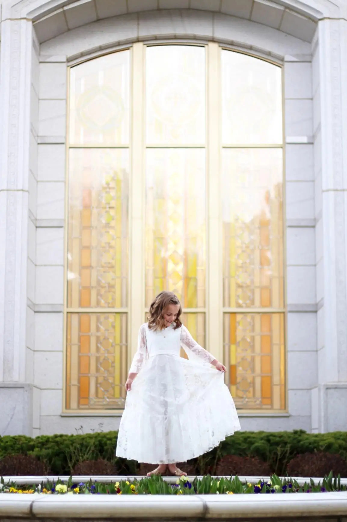 Kids Clothes White Lace Girls Full Sleeve Princess Dress Wedding Fancy Girl Long Dresses Elegant Evening Party Ball Gown 2 to 14
