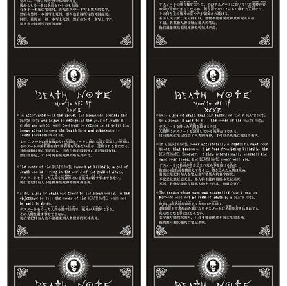 A5 Anime Death Note Notebook Set Leather Journal and Necklace Feather Pen Animation Art Writing Journal Death Note Notepad