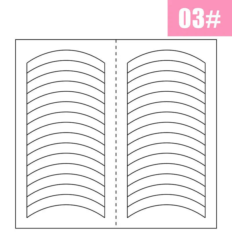 2pcs French Manicure Nail Wraps Stickers, Nail Art Form Fringe Tip Guides for DIY Nail Decoration
