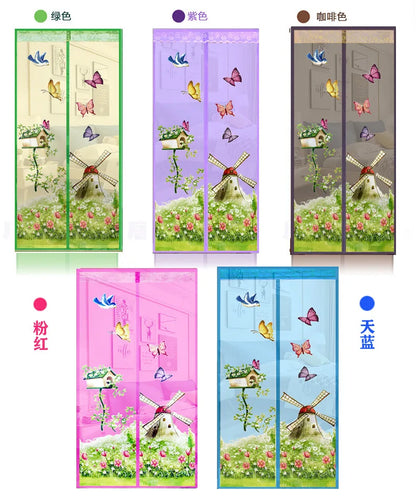 Mesh Door Curtain Magnetic Curtains Hands-free Anti Mosquito Insect Fly Bug Curtain Net Automatic Closing Window Screen Kitchen
