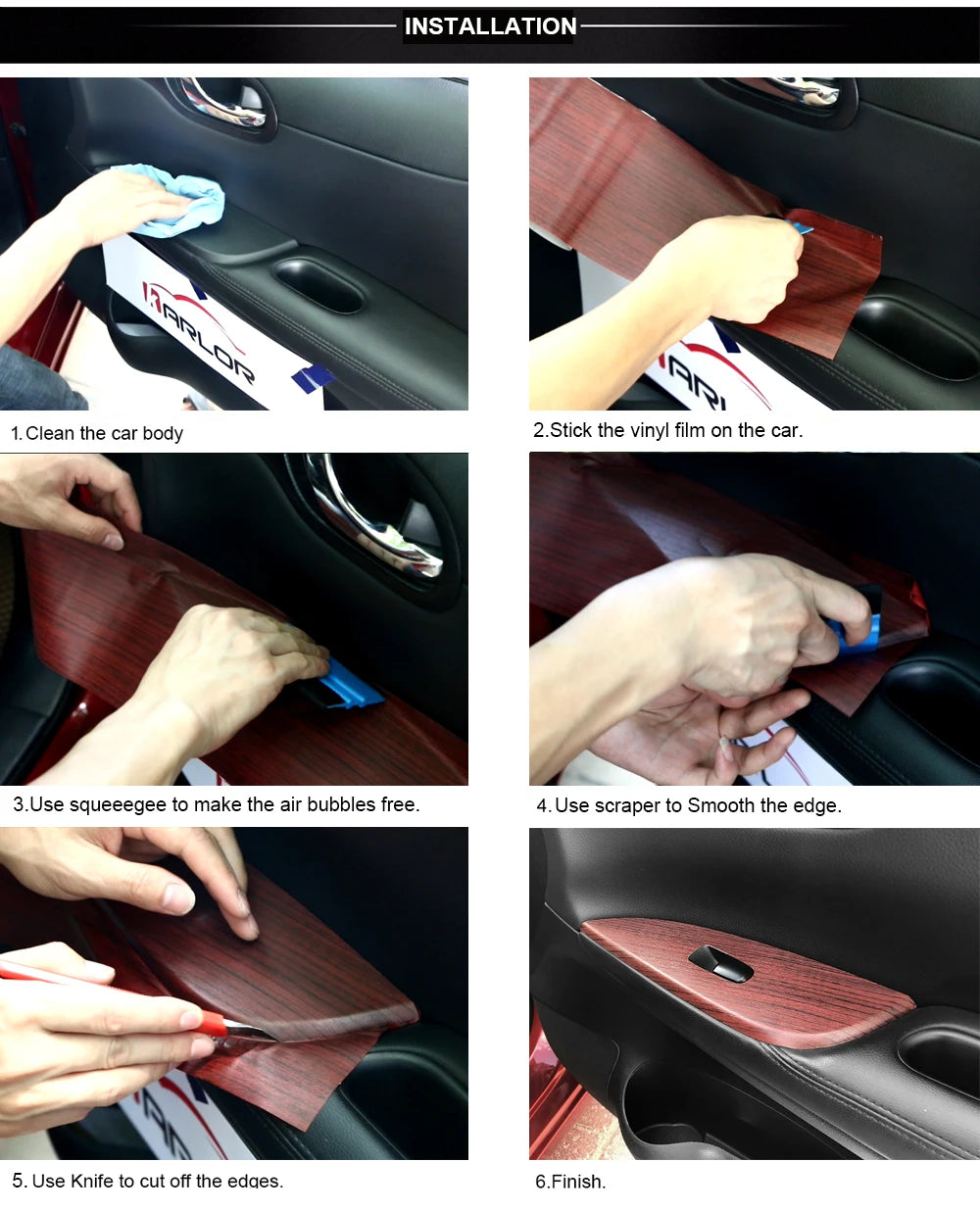 30/10*100cm PVC Self-adhesive Wood Grain Textured Car Vinyl Wrap Film Car Internal Stickers DIY Wallpaper Furniture Accessorries