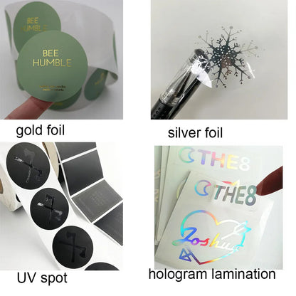 Custom Circle Logo Sticker DIY Personalized 2-8cm Design Your Own Logos Seal Labels for Botttles and Cans Wedding Gift  Pack