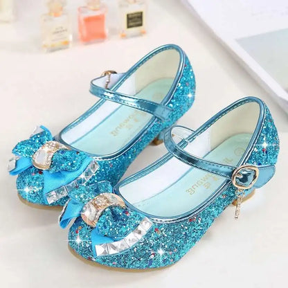 Princess Girls Party Shoes Children Sandals Colorful Sequins High Heels Shoes Girls Sandals Peep Toe Summer Kids Shoes CSH813