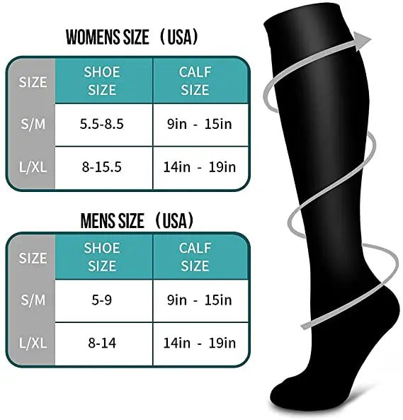 1/3Pairs Compression Sport Socks Medical Nursing Stockings Prevent Varicose Veins Socks Pregnancy Nursing Athletic Soccer Socks