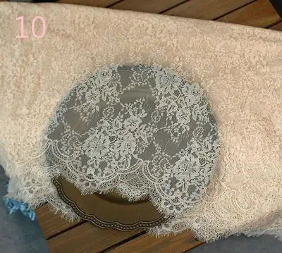 3Meter Exquisite Eyelash Lace 150CM White Lace Fabric Wedding Dress Sexy Lingerie DIY Clothes Accessory Wholesale Prices