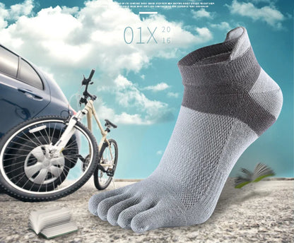 5Pairs / lot Summer Men Socks Cotton Five-finger Male short Socks High Quality