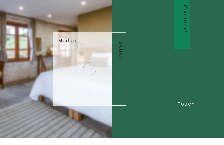 Bseed Touch Light Switch 1/2/3 Gang 1/2 Way Intermediate Stair Switch EU Power Sensor Switches Black White With Glass Panel