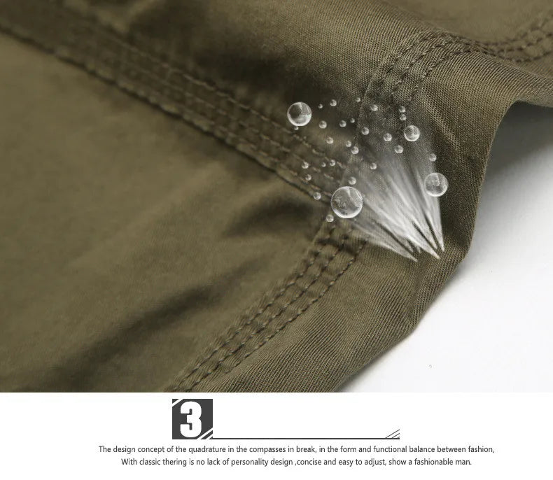 MRMT 2026 Brand Mens Capri Pants with Multiple Pockets Cargo Pants Casual Middle-aged Men Shorts Pant for Male Man Cropped Pants