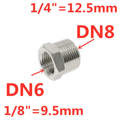 Tonifying Heart Reducer Bushing 1/8" 1/4" 3/8" 1/2" BSP Male/Female Thread SS304 Stainless Steel Pipe Fittings For Water Gas Oil