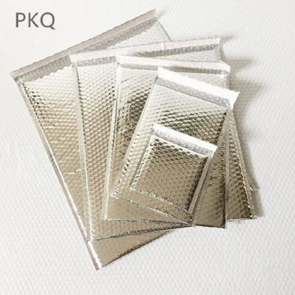 10pcs/Lot Sliver Aluminum Bubble Shipping Bag Padded Envelopes Bubble Mailer Bag Aluminum Foil Gift Bag Packing Wrap