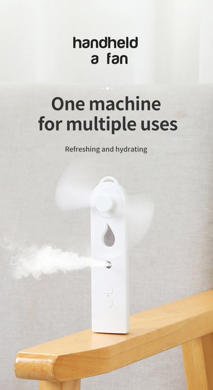 Mini Handheld Fan With Mister USB Nano Spary Diffuser Fold Air Humidifier Ventilador Portable 500Mah Battery Rechargeable Silent