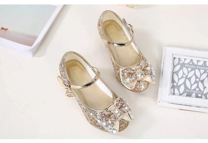 Princess Girls Party Shoes Children Sandals Colorful Sequins High Heels Shoes Girls Sandals Peep Toe Summer Kids Shoes CSH813