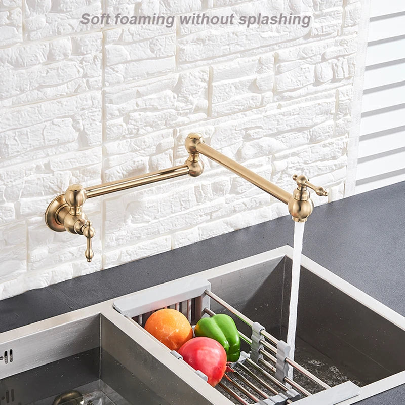 One-Handle Bathroom Kitchen Faucet Single Hole Cold Water Folding Wash Basin Tap Bathroom Balcony Are Available