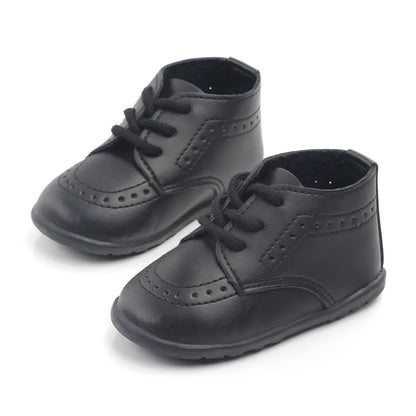 Baby Retro Leather Shoes Boy Girl Shoes Toddler Rubber Sole Anti-slip First Walkers Newborn Infant Moccasins Baby Crib Shoes