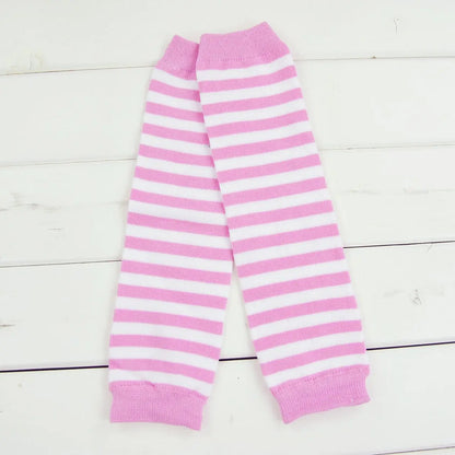 Baby Leg Warmers Girl Cotton Socks Children Rainbow Striped Crawling Knee Pads Colorful Knitted Leggings Winter Soft Sock
