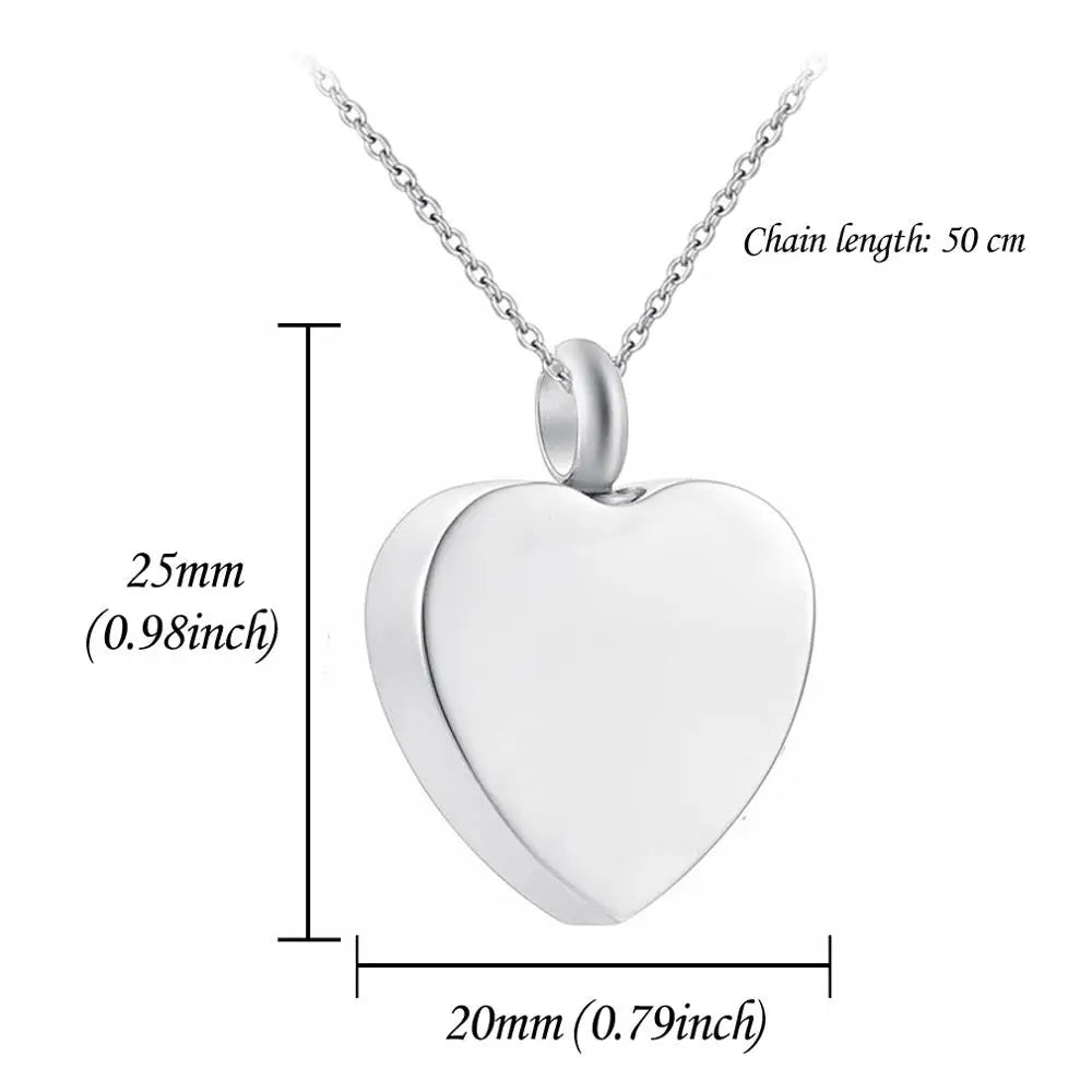 Cremation Jewelry Heart Pendant Necklace Owner and Pet Pattern Souvenir Ashes Urn Jewelry to Commemorate Beloved Pet