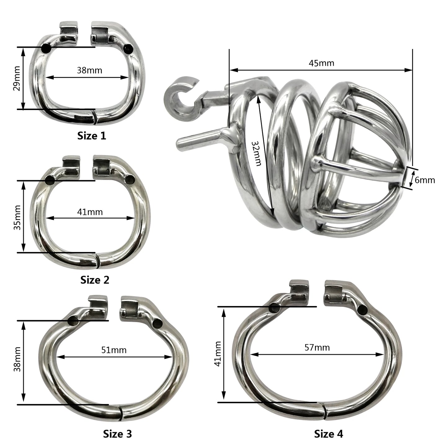 Ergonomic Stainless Steel Stealth Lock Male Chastity Device,Cock Cage,Penis Lock,Cock Ring,Chastity Belt,S054